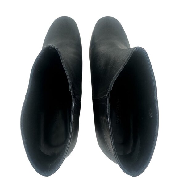 Rachel Comey Mars Black Leather Stacked Heel Ankle Boots 8 Modern Minimalist - Picture 5 of 13
